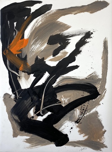 Jean MIOTTE - Drawing-Watercolor - Composition 1982