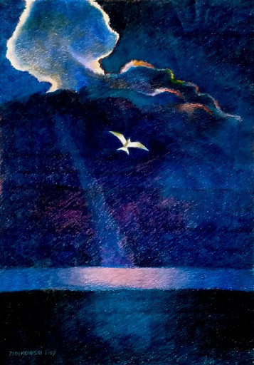 Gregor ZIOLKOWSKI - Zeichnung Aquarell - Der weisse Vogel