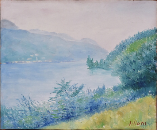 Umberto LILLONI - Painting - Lago di Lugano