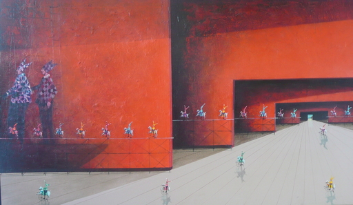 Trino SANCHEZ - Painting - pasaje rojo