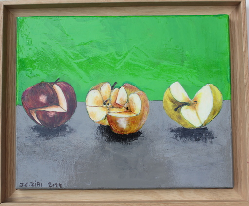 Jean Charles ZIAI - Painting - Montage de pommes