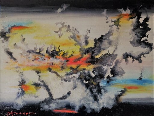 Romeo DOBROTA - Painting - Sun rise, 