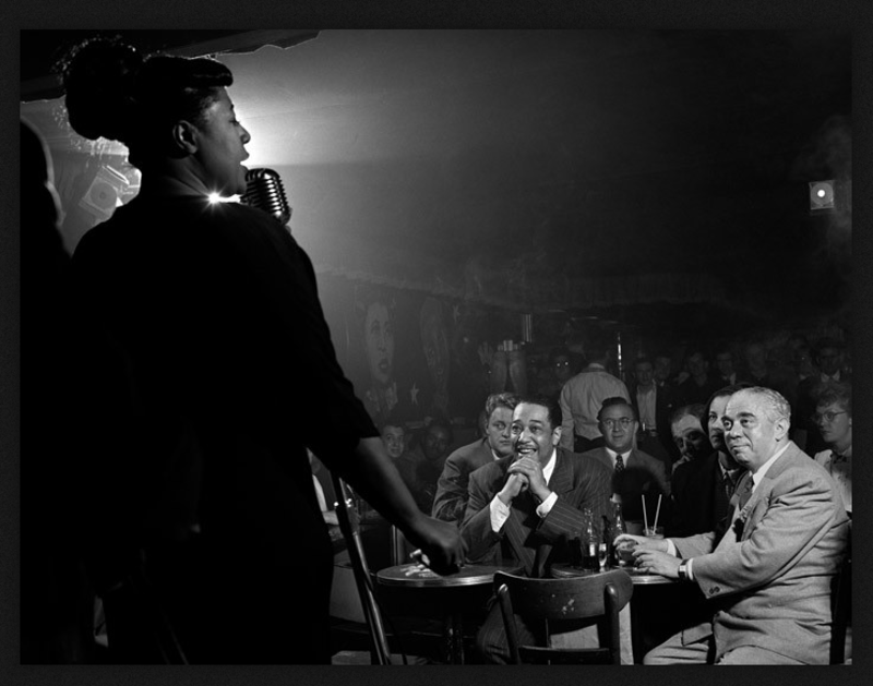 Herman LEONARD - Photo - Duke Ellington,  Ella Fitzgerald,  Benny Goodman...1949