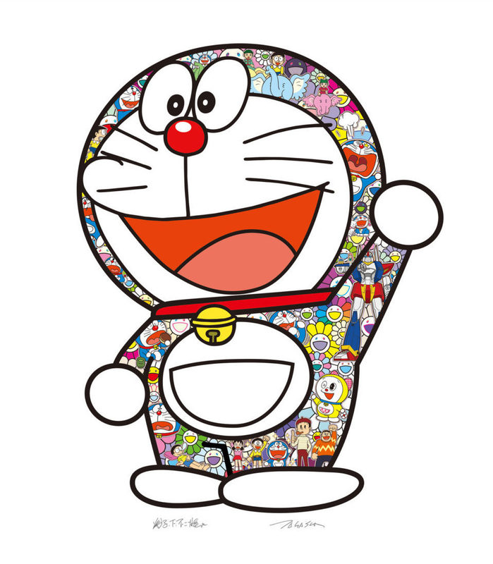 Takashi MURAKAMI - Grabado - Doraemon: Hip Hip Hurrah!