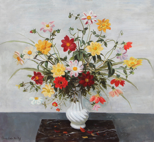 Roger CHAPELAIN-MIDY - Pittura - Grand bouquet (circa 1950)