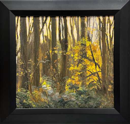 Paul CHIZIK - Painting - Dark Forms Autumn Light