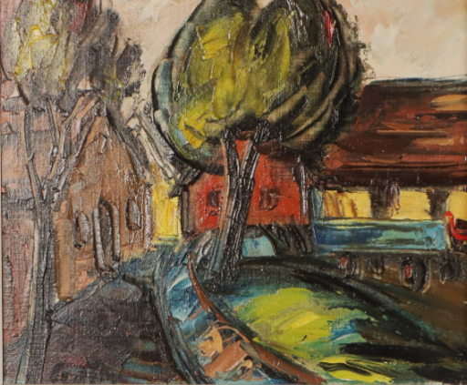 Franz PRIKING - Painting - 1954-1969 Paysage de Provence
