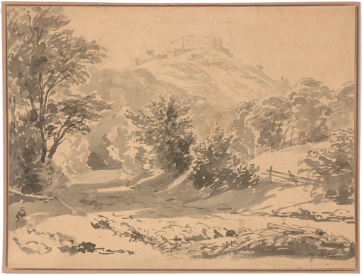 Joseph FISCHER - 水彩作品 - Joseph Fischer (1769-1822) "Romantic landscape"