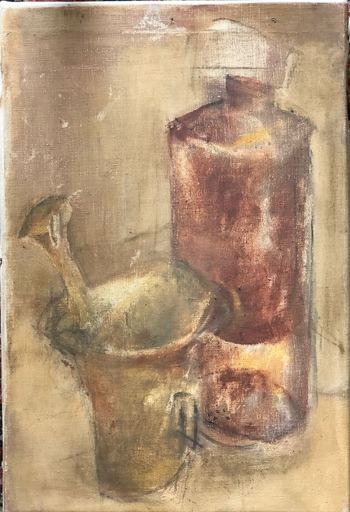 Roger CHASTEL - Pintura - Nature morte à la bouteille 