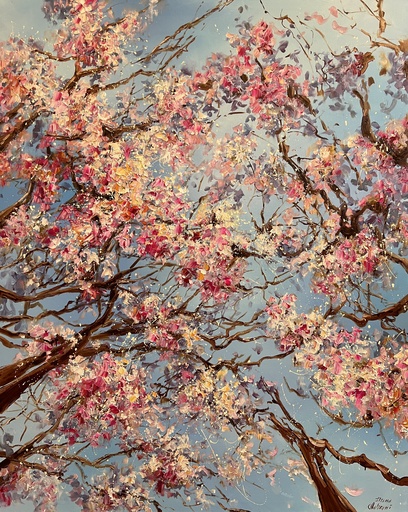 Diana MALIVANI - Painting - À la rencontre du printemps