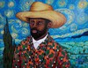 SHULA - Painting - Van Gogh noir