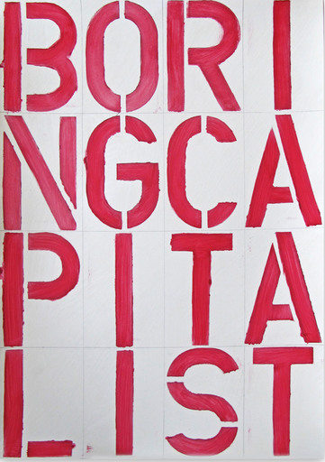 Daniel GÖTTIN - Pintura - BP18, BORINGCAPITALIST, 2019 (Abstract painting)