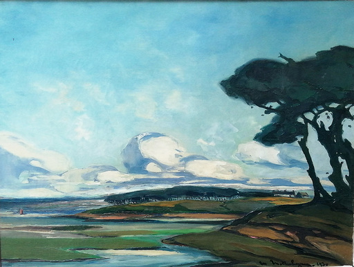 Marcel METTENHOVEN - Gemälde - bord de côte en Bretagne