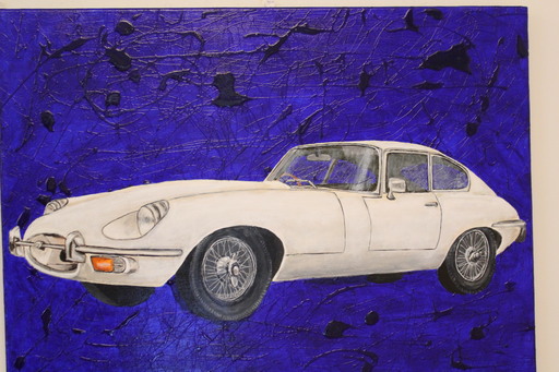 Jean Charles ZIAI - Painting - Jaguar E 1969