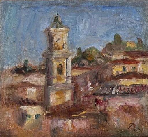 Pierre-Auguste RENOIR - Painting - Les toits du Vieux Nice et la Tour Saint-François
