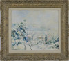 Georges MANZANA-PISSARRO - Gemälde - Vue de Menton Enneigée