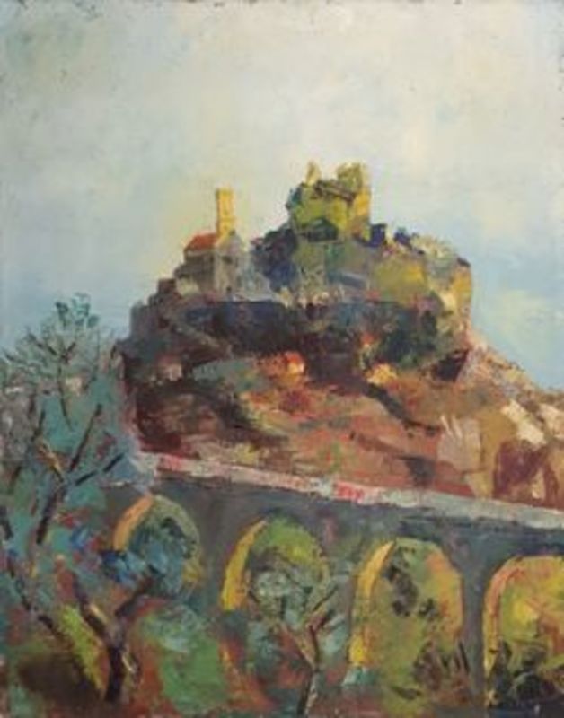 Alexandre BERLANT - Pittura - Paysage d'eze