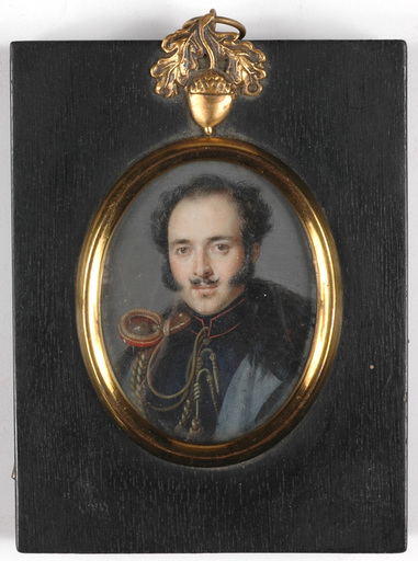 Miniature - Moritz M. DAFFINGER (Attrib.) "Portrait of officer"