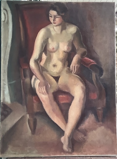 Iosif ISER - Pintura - Nude in armchair