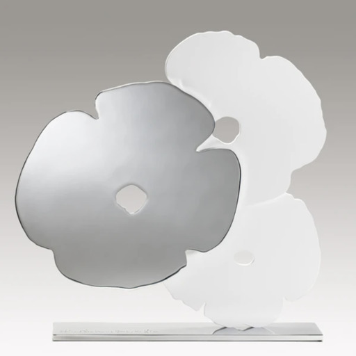 Donald SULTAN - Sculpture-Volume - White and Silver Poppies