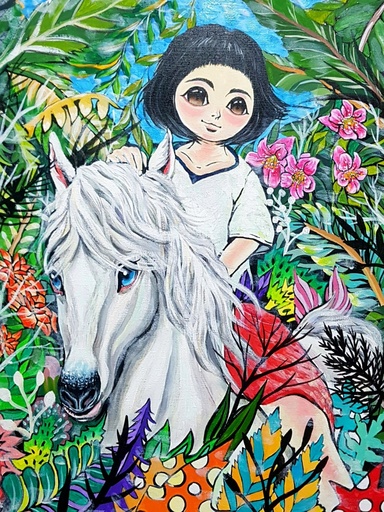 Seung-Hun SHIN - Gemälde - Fantasy Jesuisland - Chun-ya's Journey of Happiness 