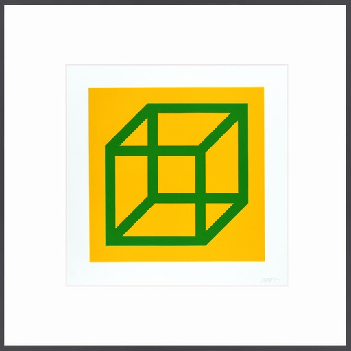 Sol LEWITT - Print-Multiple - Open Cube in Color on Color Plate 23