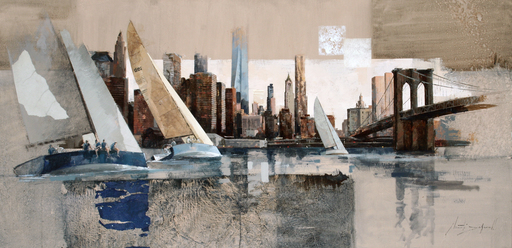 Josep MARTI BOFARULL - Painting - 23012 Sailing in Manhattan