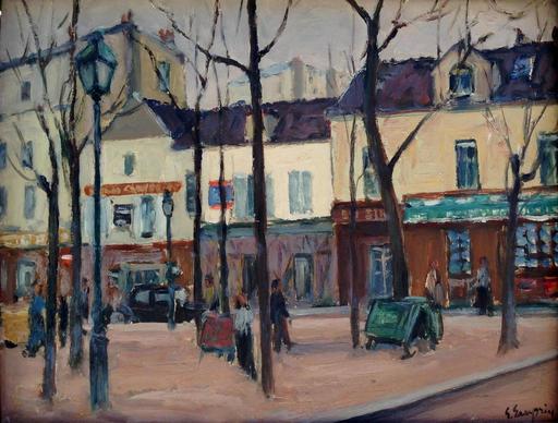 Giuliano EMPRIN - 绘画 - Place du tertre ( Montmartre ) paris 