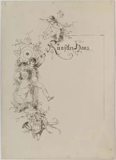 Gustav August HESSL - Zeichnung Aquarell - "Poster Design", 1893