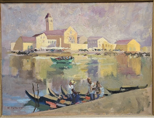 Henri PLISSON - Painting - environs de Venise