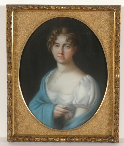 Johann Christian A. SCHWARTZ - Pittura - Amalie Christiane Louise v. Baden" Important pastel portrait