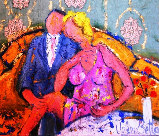 Valerio BETTA - Painting - Coppia innamorata in oriente---special offer