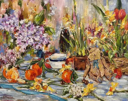 Diana MALIVANI - Painting - Spring Still Life