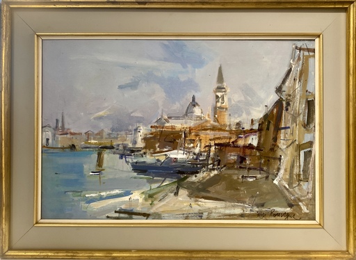 Miro ROMAGNA - Peinture - Veduta di Venezia - Isola della Giudecca
