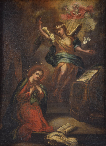 Juan de Nisa VALDÉS LEAL - Peinture - Untitled (Angel Gabriel Visits Mary)