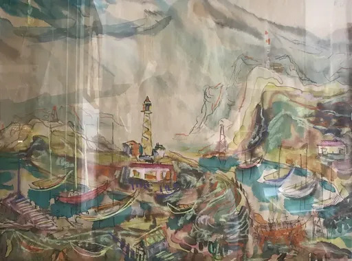 Raoul DUFY - Drawing-Watercolor - View of Honfleur