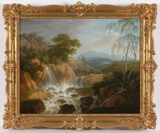 Franz SCHEYERER - Peinture - "Italian Landscape", Oil on Canvas