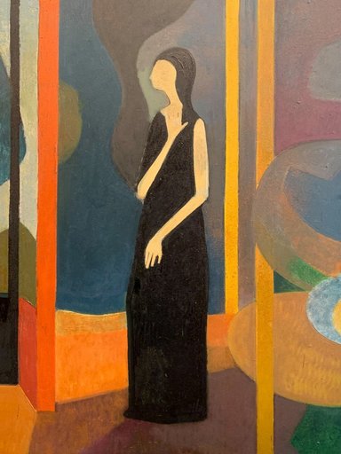 André MINAUX - Painting -  Femme Dans Un Intérieur