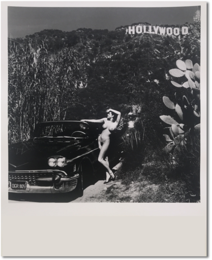 Helmut NEWTON - Photo - Model with Hollywood Sign in Los Angeles