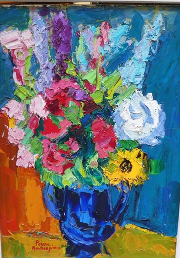 Pierre AMBROGIANI - Painting - bouquet