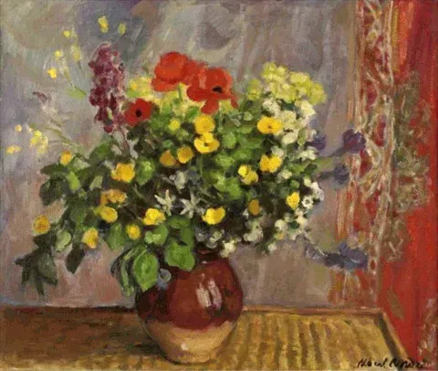 Albert ANDRÉ - Gemälde - Vase de fleurs