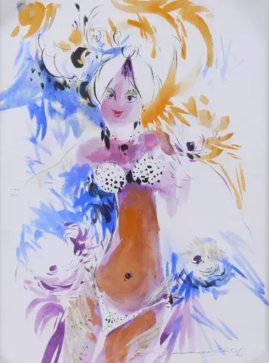 Heinz WERNER - Zeichnung Aquarell - Karneval in Rio III