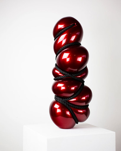 Stephan MARIENFELD - Sculpture-Volume - Bondage Vertical II - Bound Candy Red (Aluminium) 