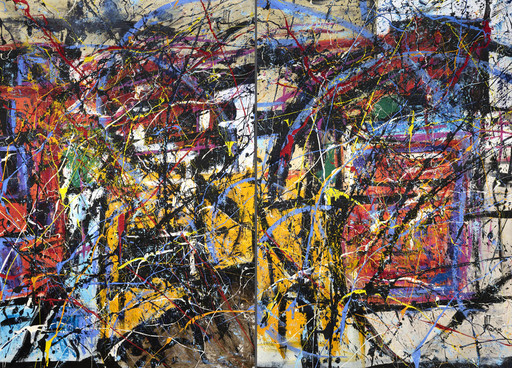 Jean-Jacques MARIE - Gemälde - Abstraction lyrique série B054+B055