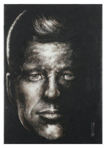 Frédéric DEL - Pittura - PORTRAIT DE J.F KENNEDY