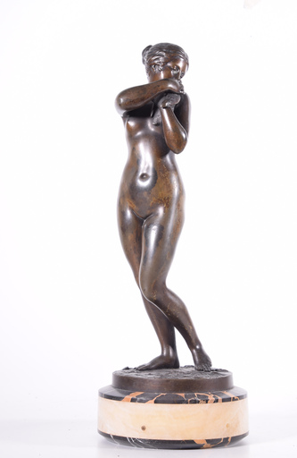Charles Auguste FRAIKIN - Skulptur Volumen - Untitled (Girl Kissing Dove)