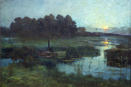 Gustave DE SMET - Gemälde - The Eel Fisher