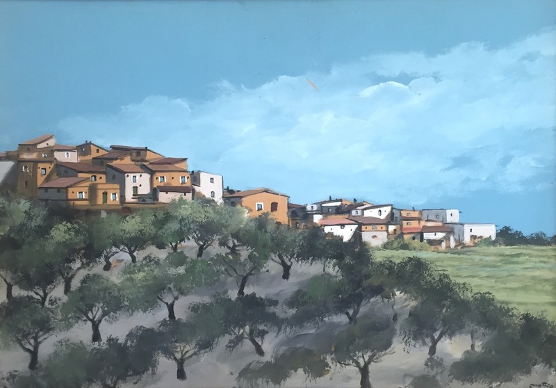 Enotrio PUGLIESE - Painting - Paesaggio calabrese
