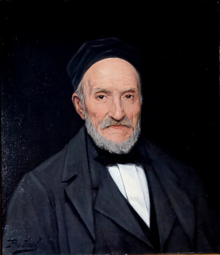 Paul Antoine BADUEL - Pintura - Portrait de Notable