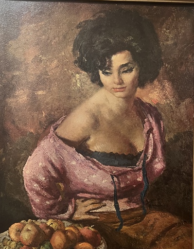 Amadeo FREIXAS VIVÓ - Painting - Mujer con frutas del finado